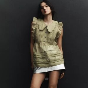 Anthropologie Maeve Peter Pan Shirt